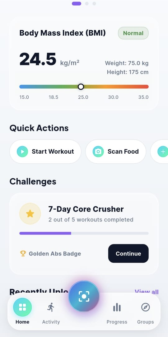 Sabtrack app screen